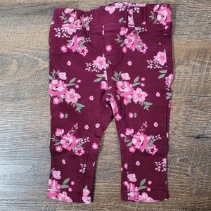 Garanimals 6-9 month floral jeggings